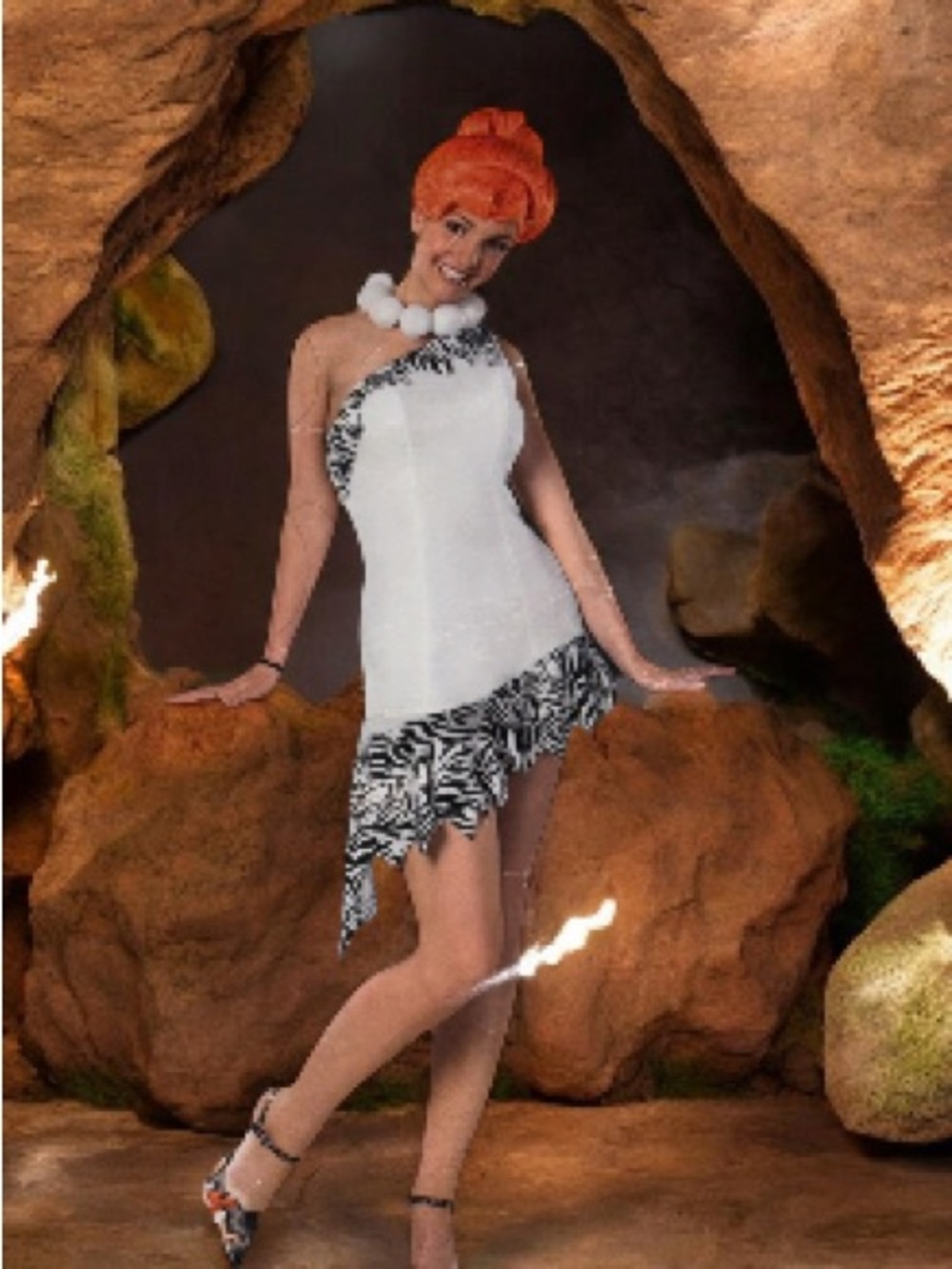 Rubie's The Flintstones Wilma 3 piece Cosplay Costume Set Women's M (10-14)